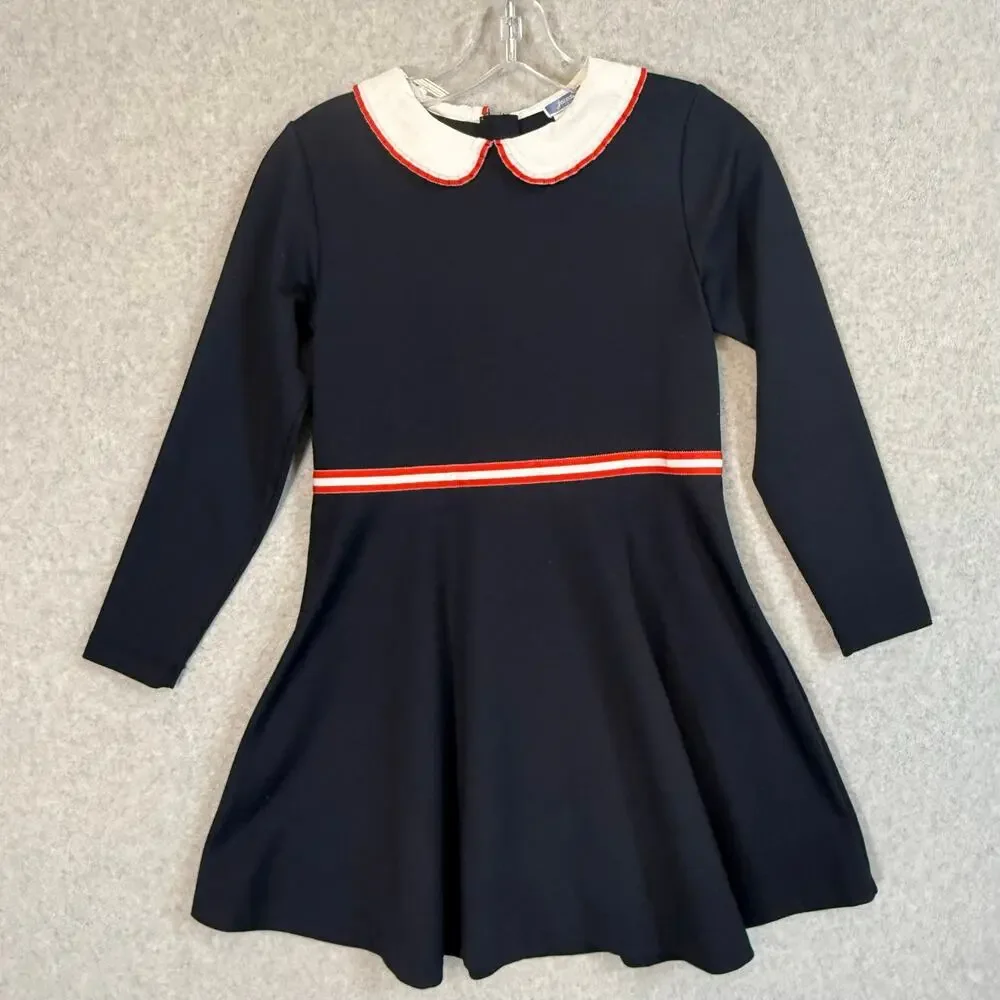 Jacadi Paris Milano Dress Girls Size 12A/Y Peter Pan Collar Event Preppy France
